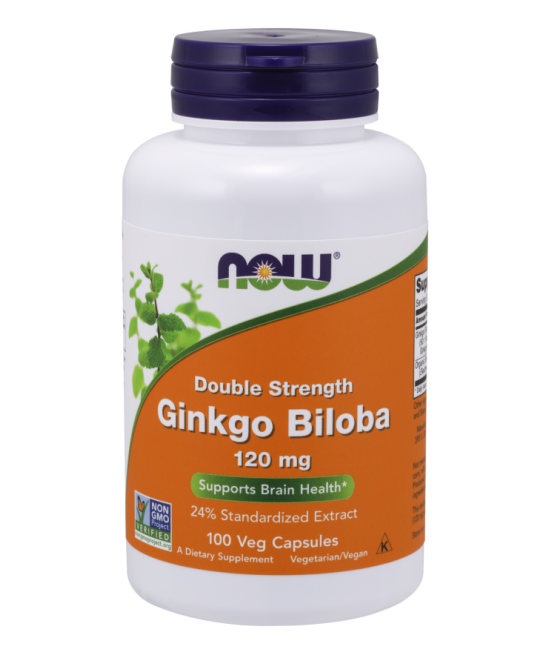 Ginkgo Biloba, Double Strength 120 Mg Veg Capsules