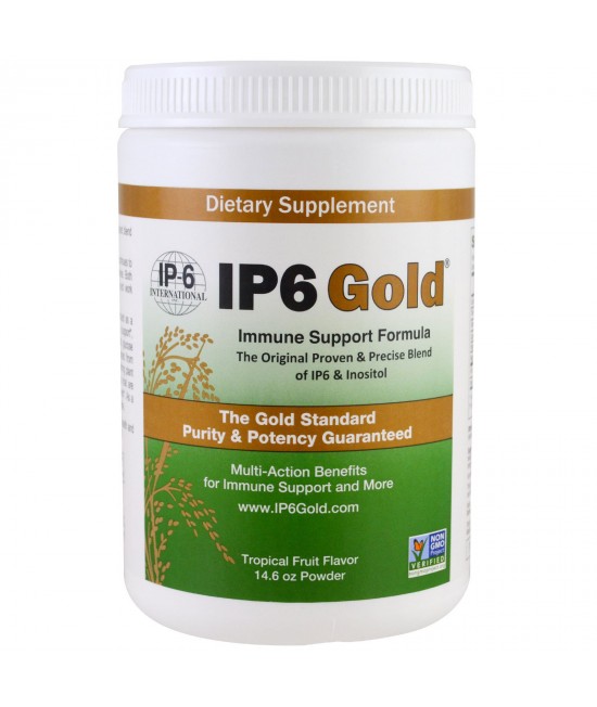 IP-6 International, IP6 Gold, Immune Support Formula, Tropical Fruit Flavor, 14.6 Oz Powder